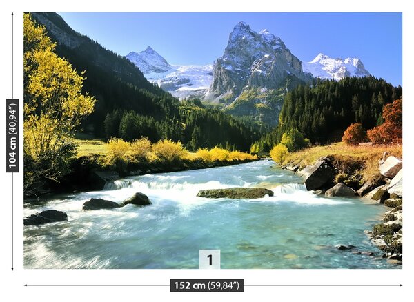 Carta da parati Alpi svizzere 104x70 cm