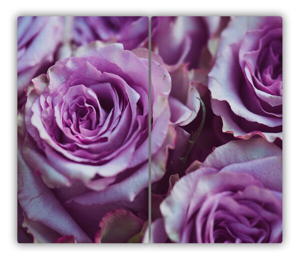 Tagliere in vetro Rose di filetto 60x52 cm