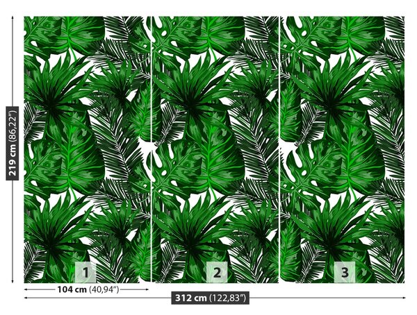 Carta da parati Foglie tropicali 104x70 cm