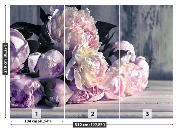 Carta da parati Peonies Bouquet 104x70 cm