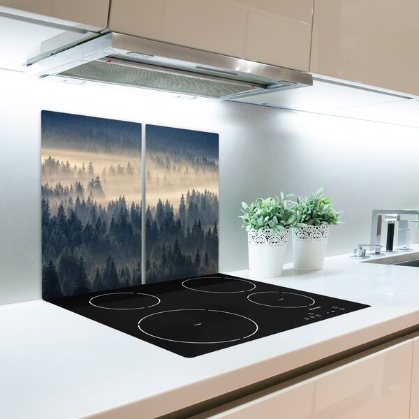 Tagliere in vetro Nebbia sulla foresta 60x52 cm