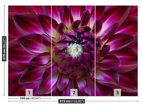 Carta da parati Aster viola 104x70 cm