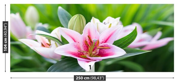Carta da parati Lily verde 104x70 cm