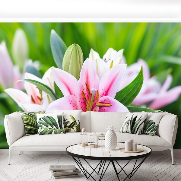 Carta da parati Lily verde 104x70 cm