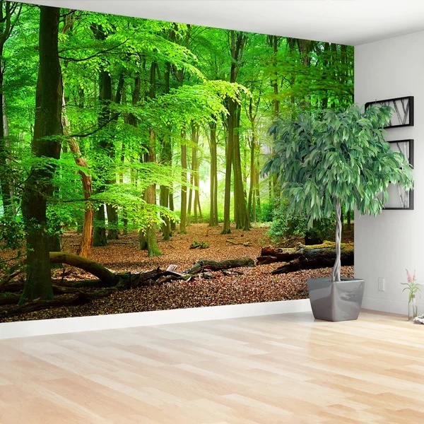 Carta da parati Foresta di primavera 104x70 cm