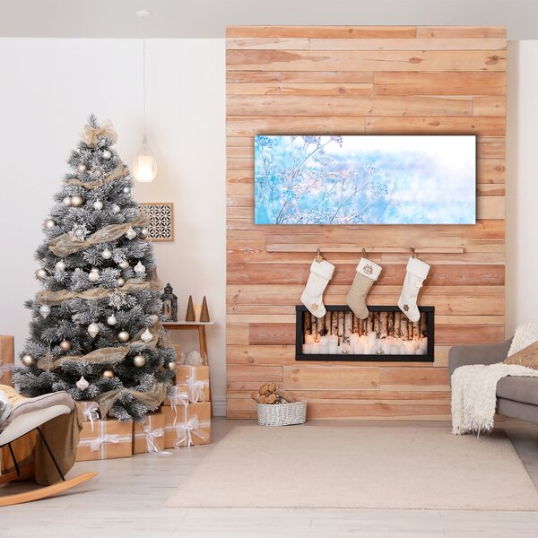 Stampa quadro su tela Inverno Neve Natale 100x50 cm