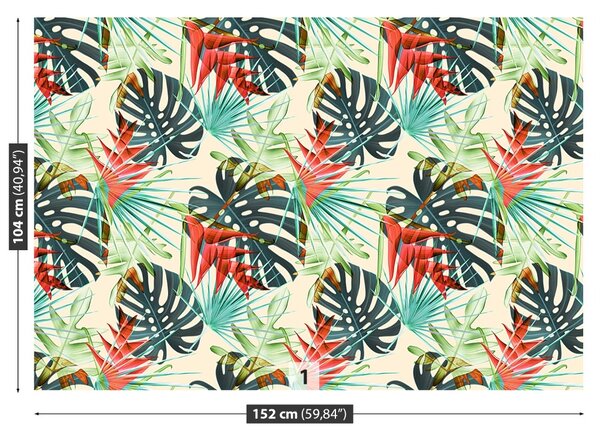 Carta da parati Foglie tropicali 104x70 cm