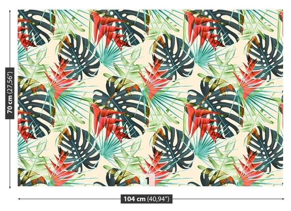 Carta da parati Foglie tropicali 104x70 cm