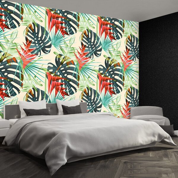Carta da parati Foglie tropicali 104x70 cm