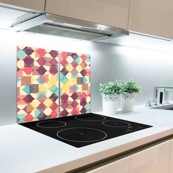 Tagliere in vetro temperato Sfondo geometrico 60x52 cm