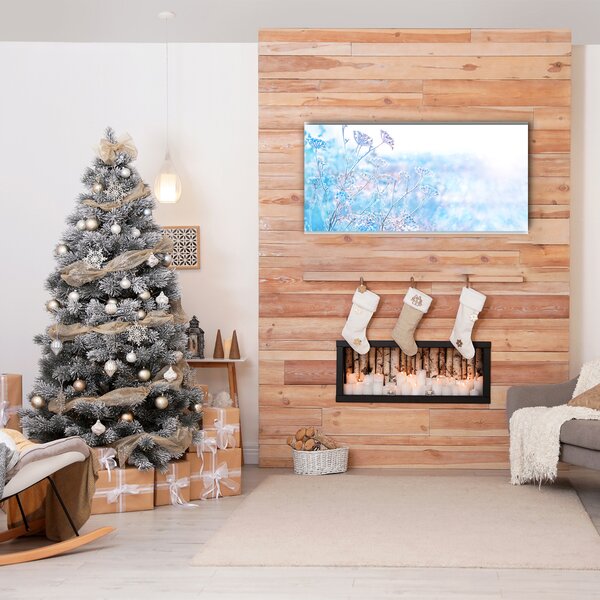 Stampa quadro su tela Inverno Neve Natale 100x50 cm
