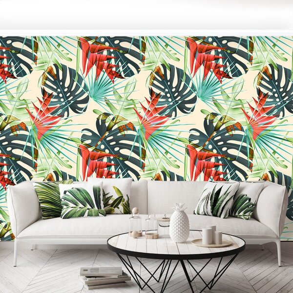 Carta da parati Foglie tropicali 104x70 cm