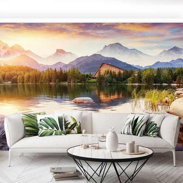 Carta da parati Montagne del lago 104x70 cm