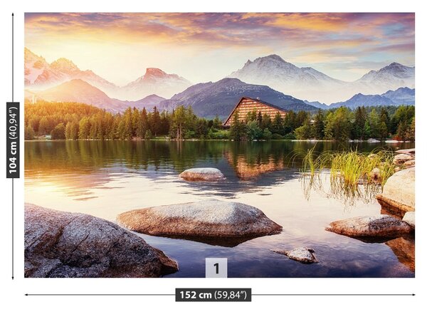 Carta da parati Montagne del lago 104x70 cm