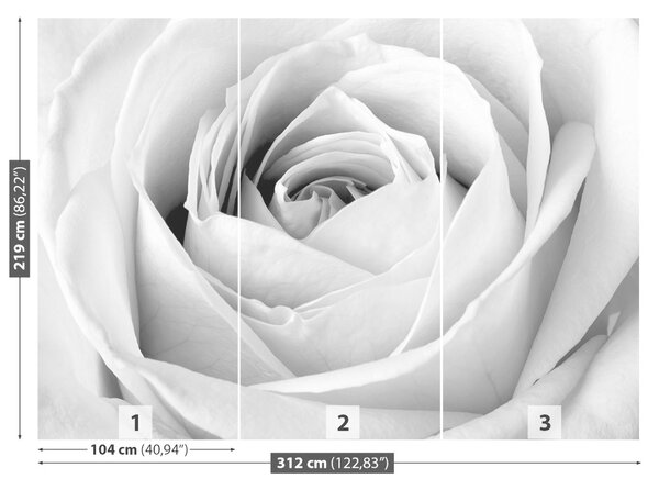 Carta da parati Rosa Bianca 104x70 cm