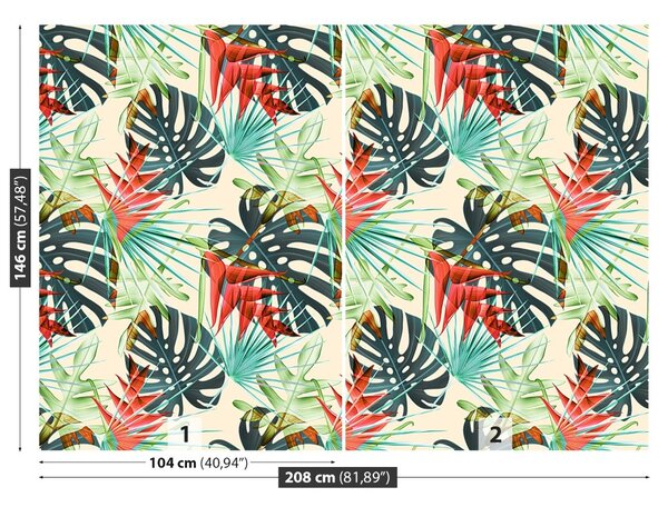 Carta da parati Foglie tropicali 104x70 cm