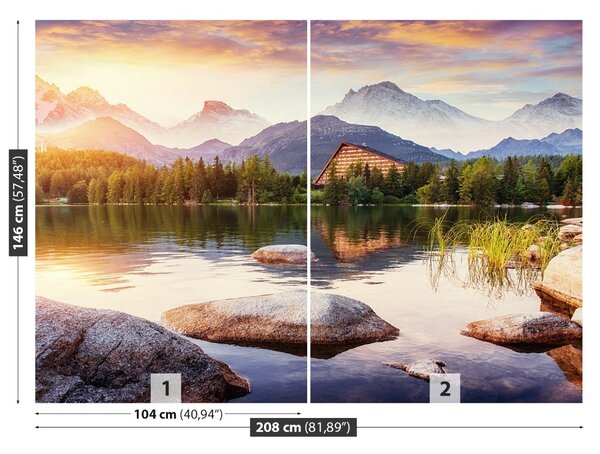 Carta da parati Montagne del lago 104x70 cm