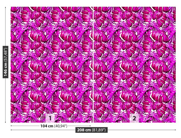 Carta da parati Foglie tropicali 104x70 cm