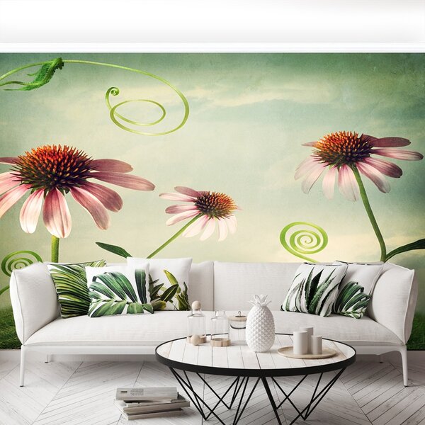 Carta da parati Fiori vintage 104x70 cm