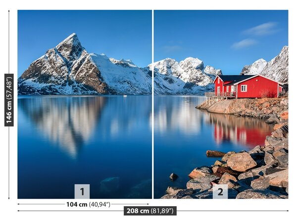 Carta da parati Lofoty Norvegia 104x70 cm