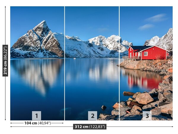 Carta da parati Lofoty Norvegia 104x70 cm
