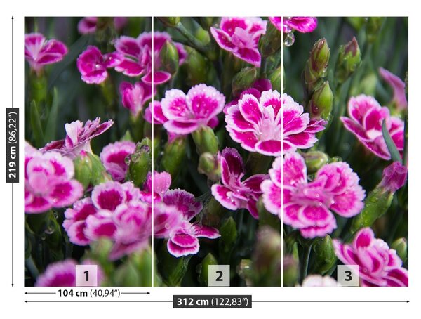 Carta da parati Fiori rosa 104x70 cm