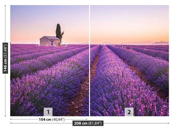 Carta da parati Provenza della lavanda 104x70 cm