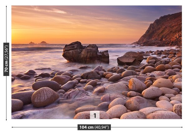 Carta da parati Spiaggia rocciosa 104x70 cm