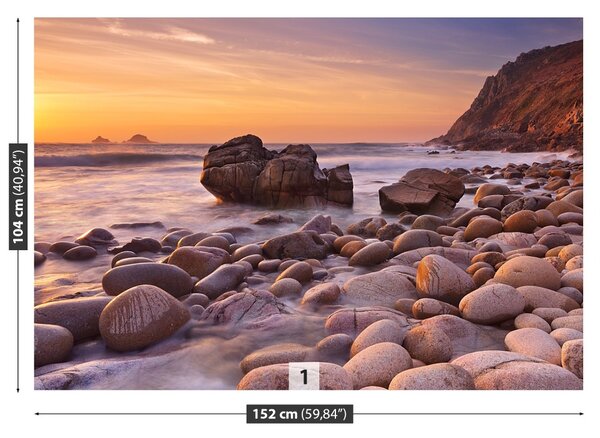 Carta da parati Spiaggia rocciosa 104x70 cm