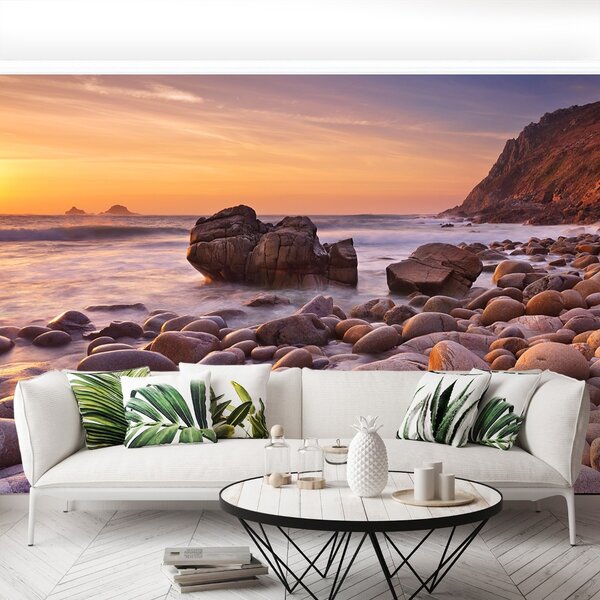 Carta da parati Spiaggia rocciosa 104x70 cm