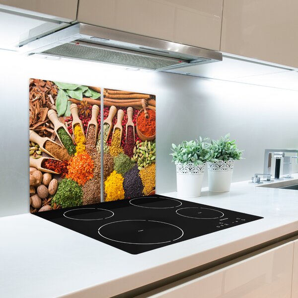 Tagliere in vetro Spezie colorate 60x52 cm