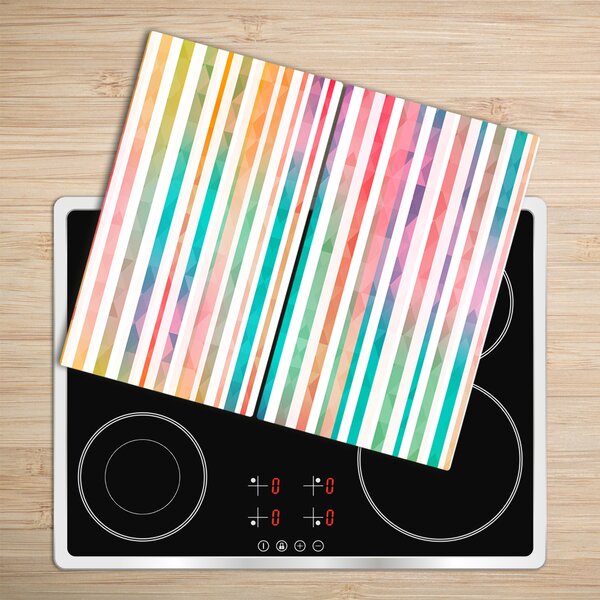 Tagliere in vetro Strisce arcobaleno 60x52 cm