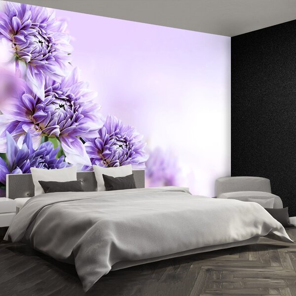 Carta da parati Fiori viola 104x70 cm