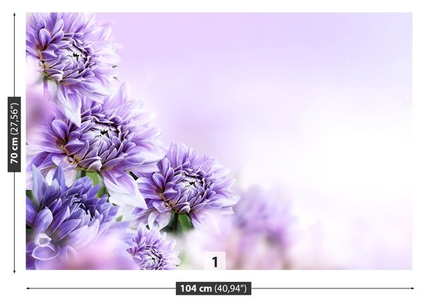 Carta da parati Fiori viola 104x70 cm