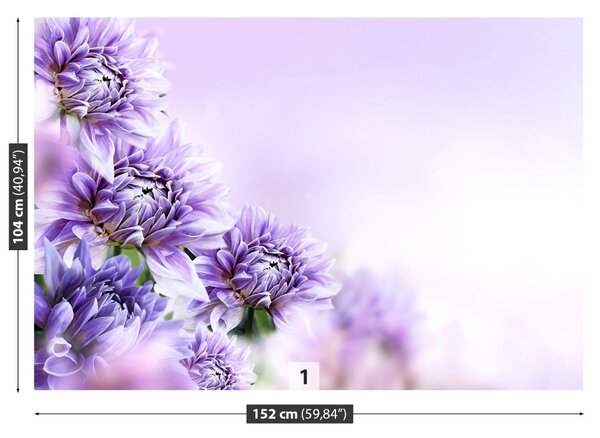Carta da parati Fiori viola 104x70 cm