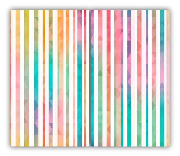 Tagliere in vetro Strisce arcobaleno 60x52 cm
