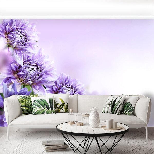 Carta da parati Fiori viola 104x70 cm