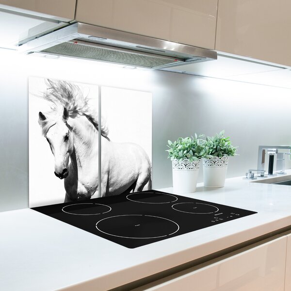 Tagliere in vetro Cavallo bianco 60x52 cm