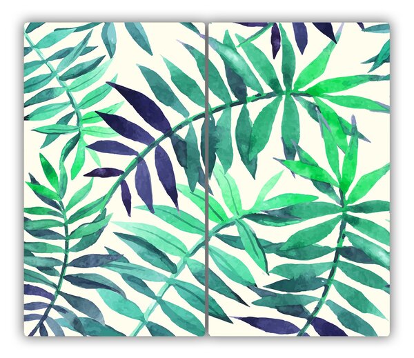 Tagliere in vetro Foglie tropicali 60x52 cm