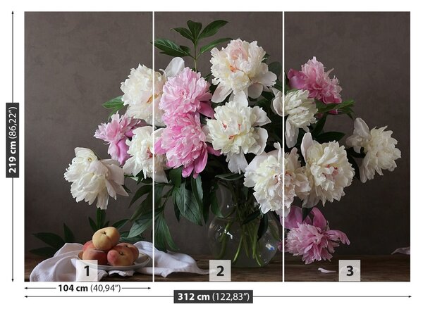 Carta da parati Peonie 104x70 cm