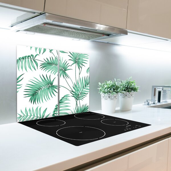 Tagliere in vetro temperato Foglie tropicali 60x52 cm