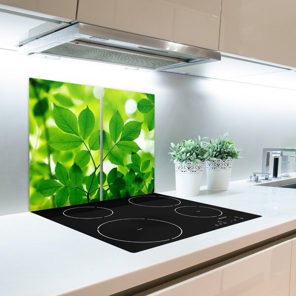 Tagliere in vetro Foglie verdi 60x52 cm