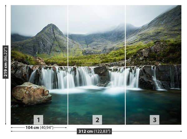 Carta da parati Scozia a cascata 104x70 cm
