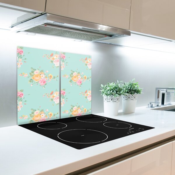 Tagliere in vetro temperato Pattern floreale 60x52 cm
