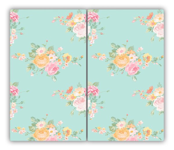 Tagliere in vetro temperato Pattern floreale 60x52 cm
