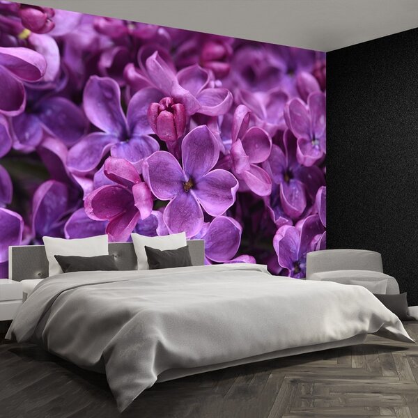 Carta da parati Fiori viola 104x70 cm