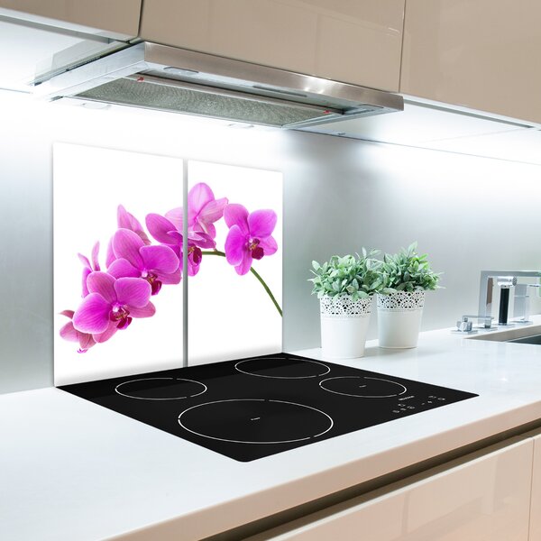 Tagliere in vetro Orchidea rosa 60x52 cm
