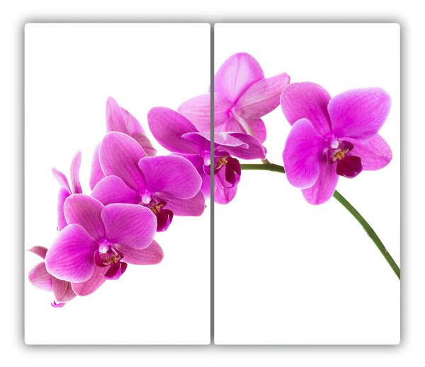 Tagliere in vetro Orchidea rosa 60x52 cm