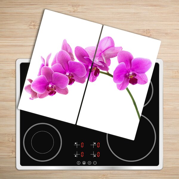 Tagliere in vetro Orchidea rosa 60x52 cm