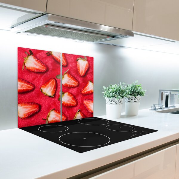 Tagliere in vetro temperato Fragole tritate 60x52 cm